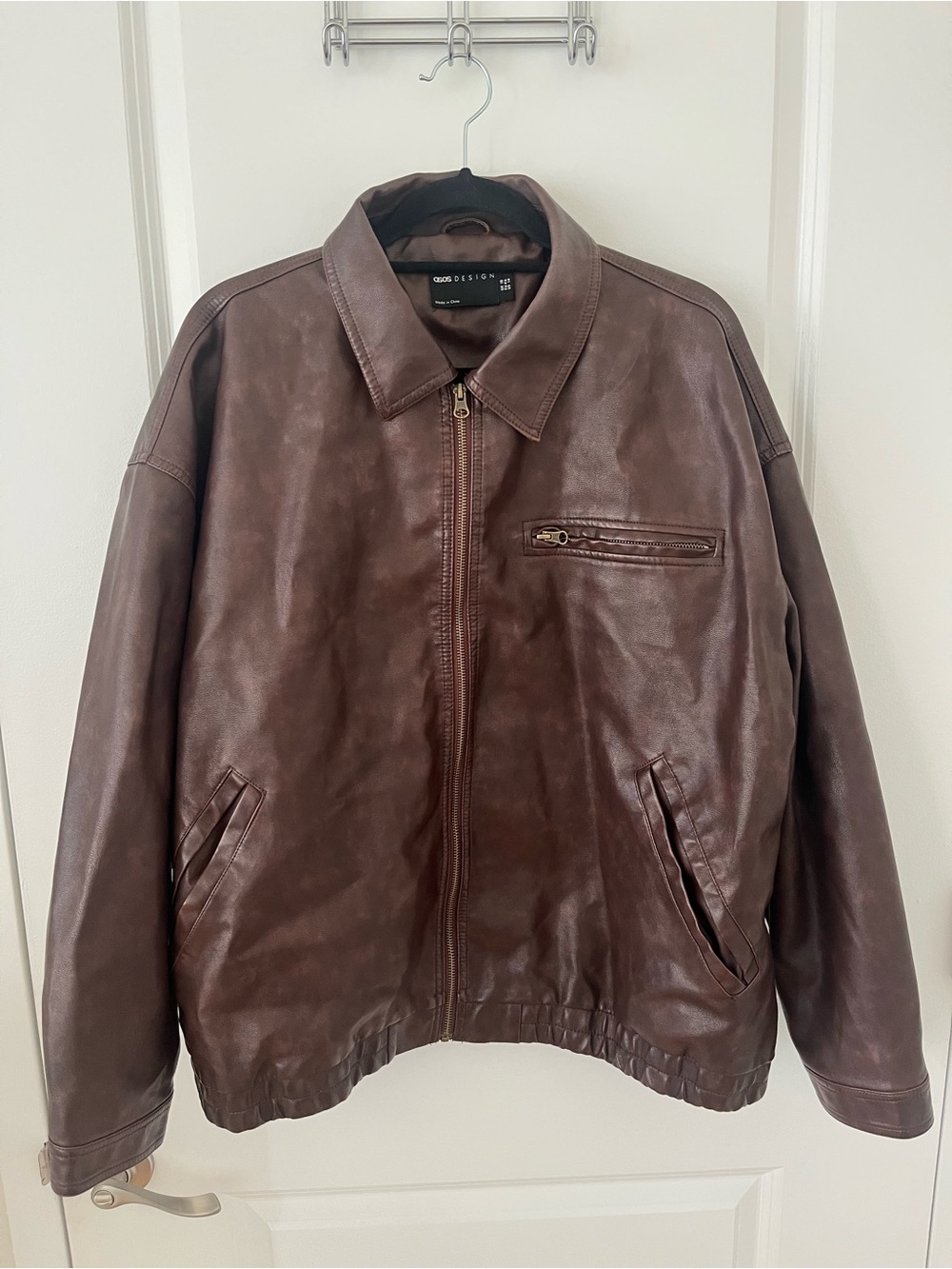 ASOS faux leather bomber jacket